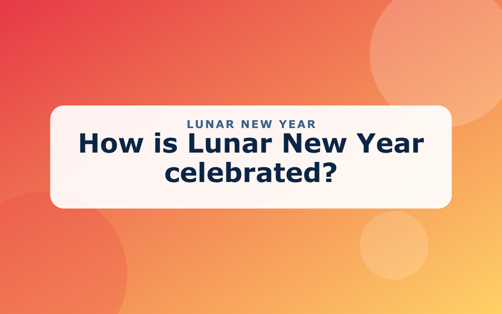 Cartoon Lunar New Year with a dragon, red lanterns, and red envelopes